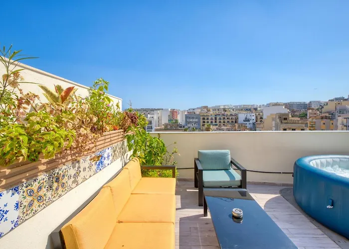 דירה Luxury Bright Penthouses With Jakkuzzi,valletta And Marina Views - Vip Feel Santa Vennera